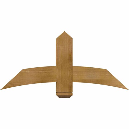 Ekena Millwork Bellingham Rough Sawn Timber Gable Bracket, Western Red Cedar, 48"W x 22"H x 6"D x 6"F, 11/12 Pitch GBW048X22X0606BEL00RWR